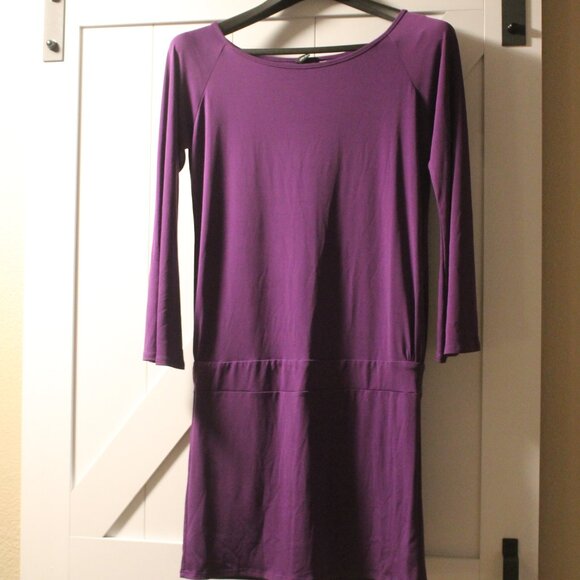 VICTORIA SECRET PURPLE DROP WAIST DRESS M - Picture 1 of 3